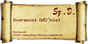 Szerencsi Dániel névjegykártya